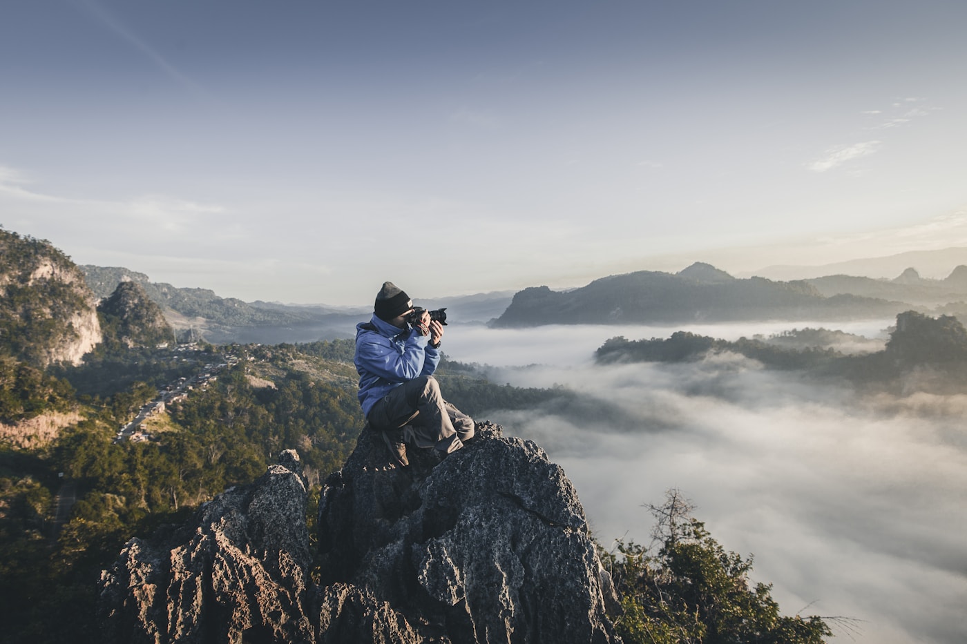 Photographer holding a camera for a local profile refresh